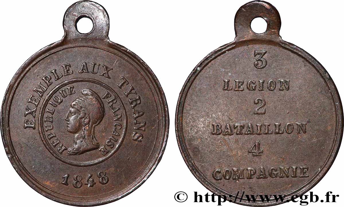 DEUXIÈME RÉPUBLIQUE Hommage aux braves TTB+