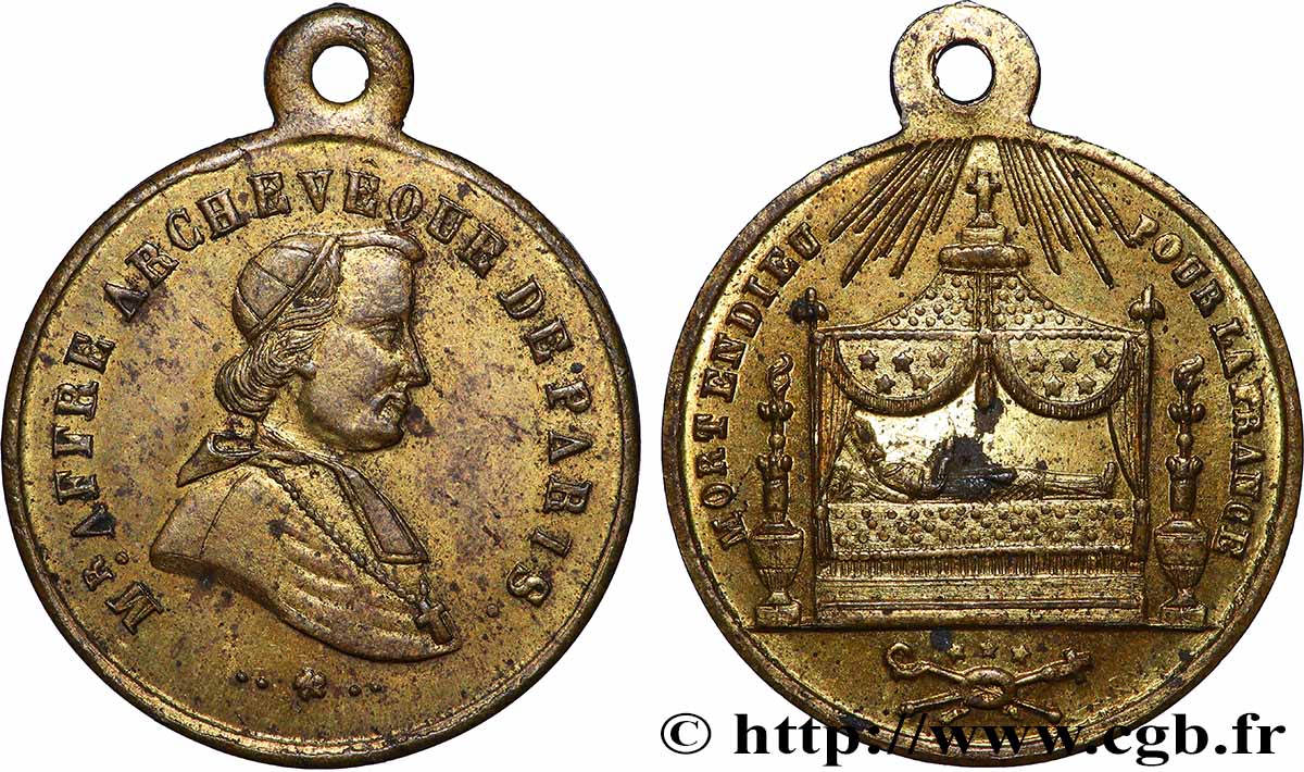 DEUXIÈME RÉPUBLIQUE Denys Auguste Affre, archevêque et martyr TTB+