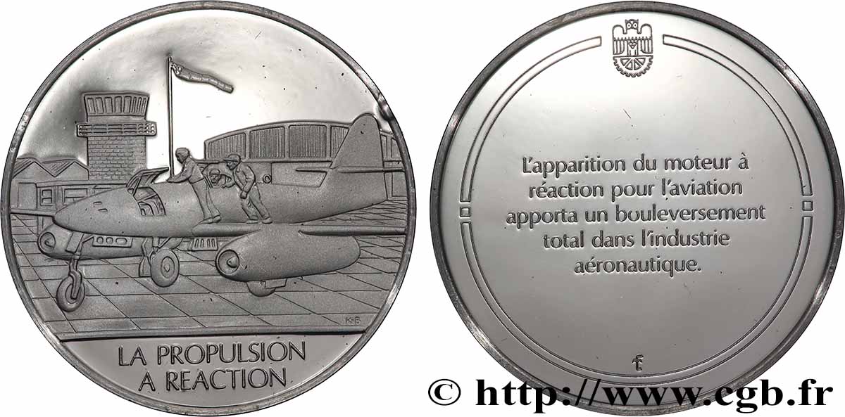 LES 100 PLUS GRANDES INVENTIONS DE L&nbsp;HUMANITÉ Médaille, Invention de la propulsion à réaction BE