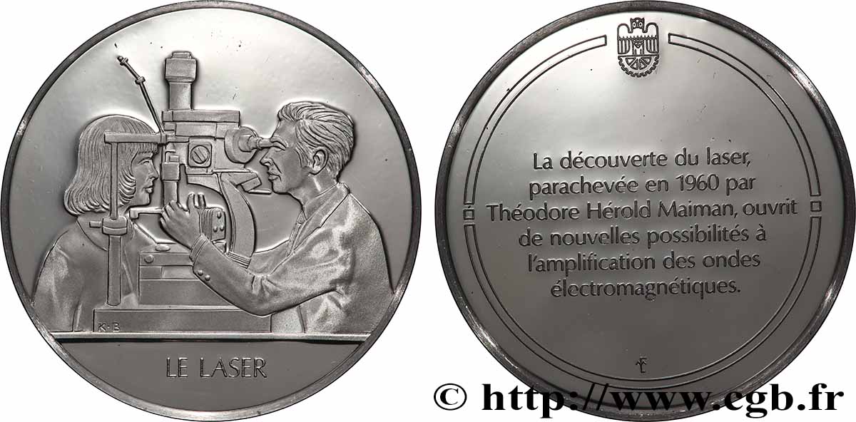 LES 100 PLUS GRANDES INVENTIONS DE L&nbsp;HUMANITÉ Médaille, Invention du laser BE