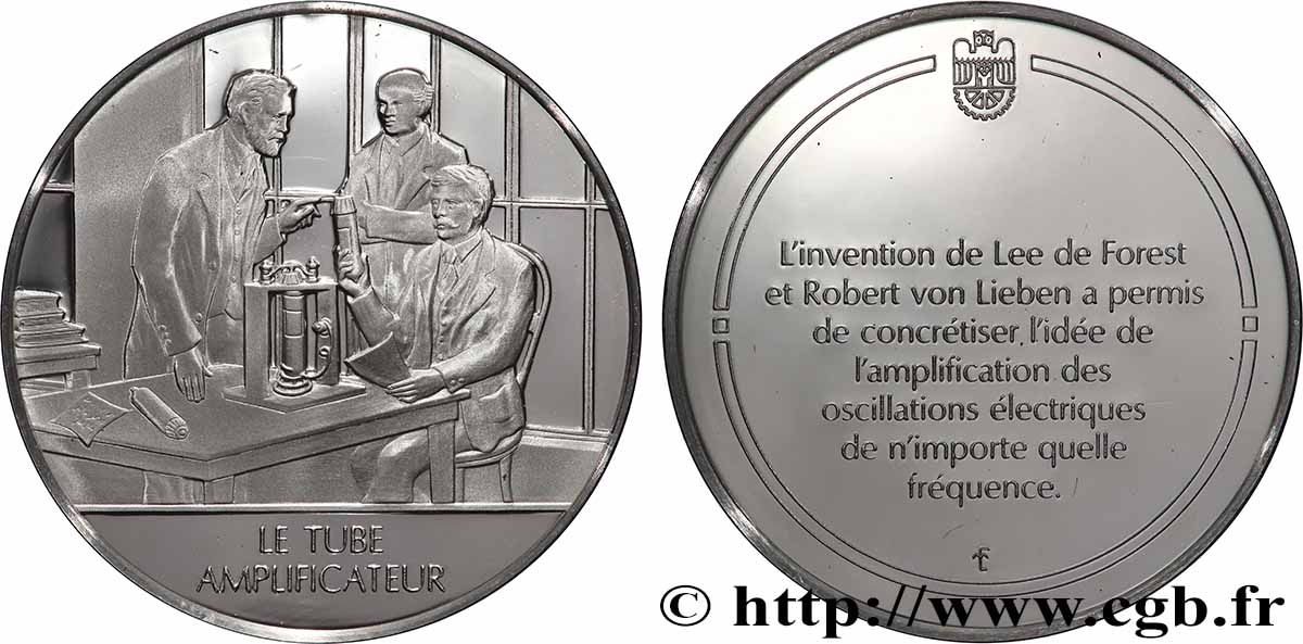 LES 100 PLUS GRANDES INVENTIONS DE L&nbsp;HUMANITÉ Médaille, Invention du tube amplificateur BE