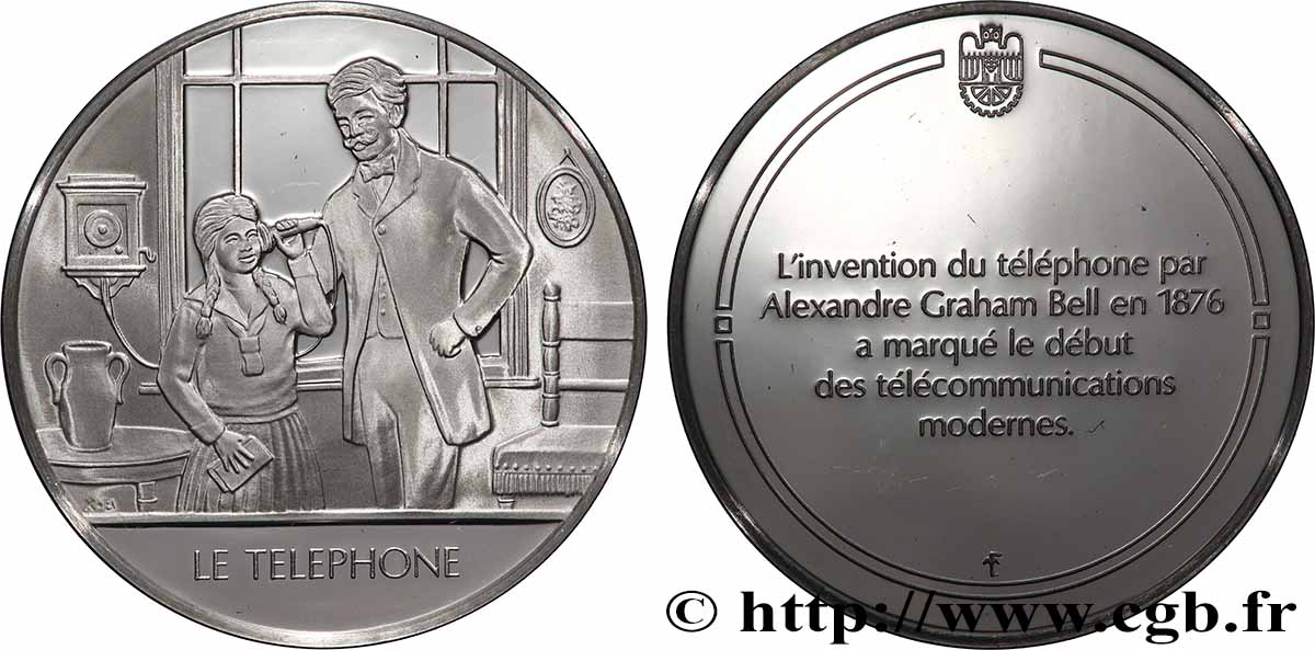 LES 100 PLUS GRANDES INVENTIONS DE L&nbsp;HUMANITÉ Médaille, Invention du téléphone BE