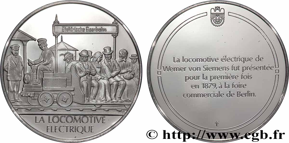 LES 100 PLUS GRANDES INVENTIONS DE L&nbsp;HUMANITÉ Médaille, Invention de la locomotive électrique BE