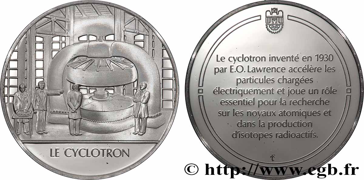 LES 100 PLUS GRANDES INVENTIONS DE L&nbsp;HUMANITÉ Médaille, Invention du cyclotron BE