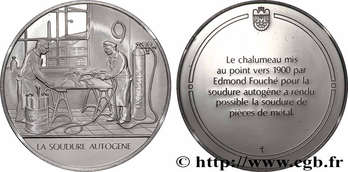 LOS 100 GRANDES INVENTOS DE LA HUMANIDAD Médaille, Invention de la soudure autogène Prueba