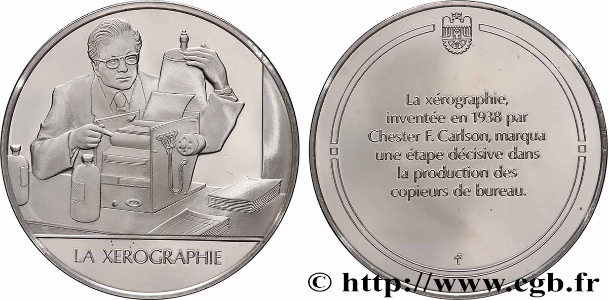 LES 100 PLUS GRANDES INVENTIONS DE L&nbsp;HUMANITÉ Médaille, Invention de la xérographie BE