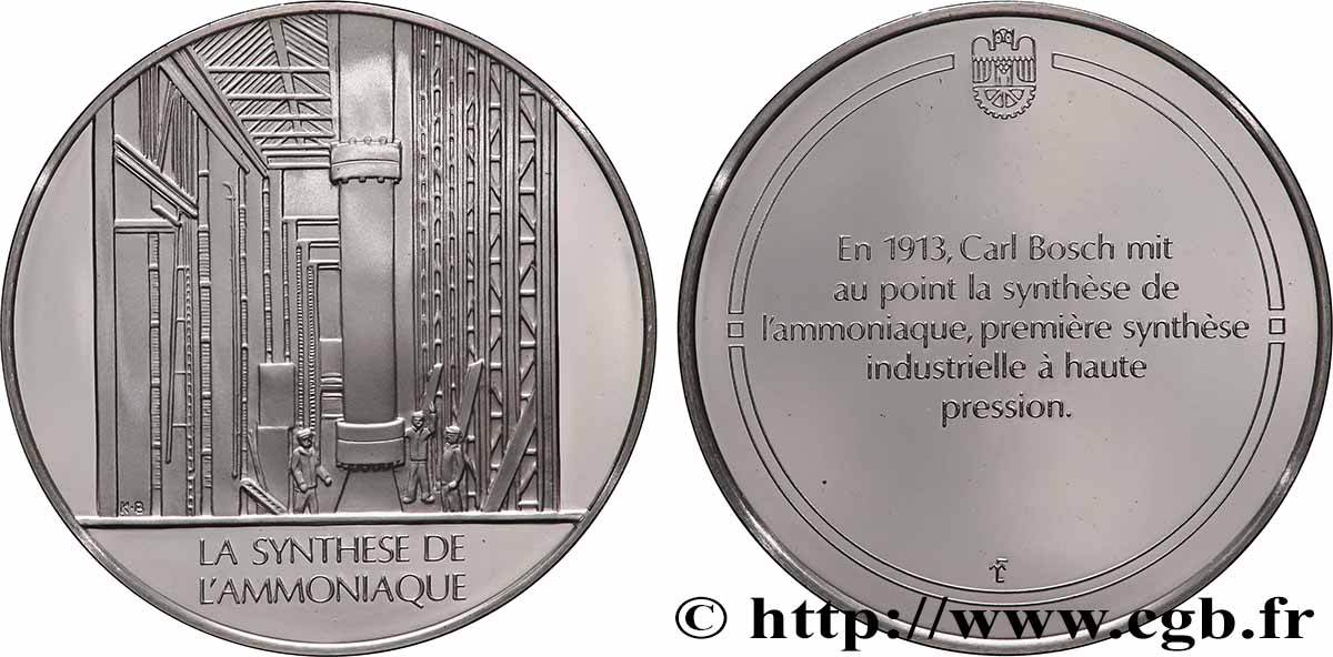 LES 100 PLUS GRANDES INVENTIONS DE L&nbsp;HUMANITÉ Médaille, Invention de la synthèse de l’ammoniaque BE