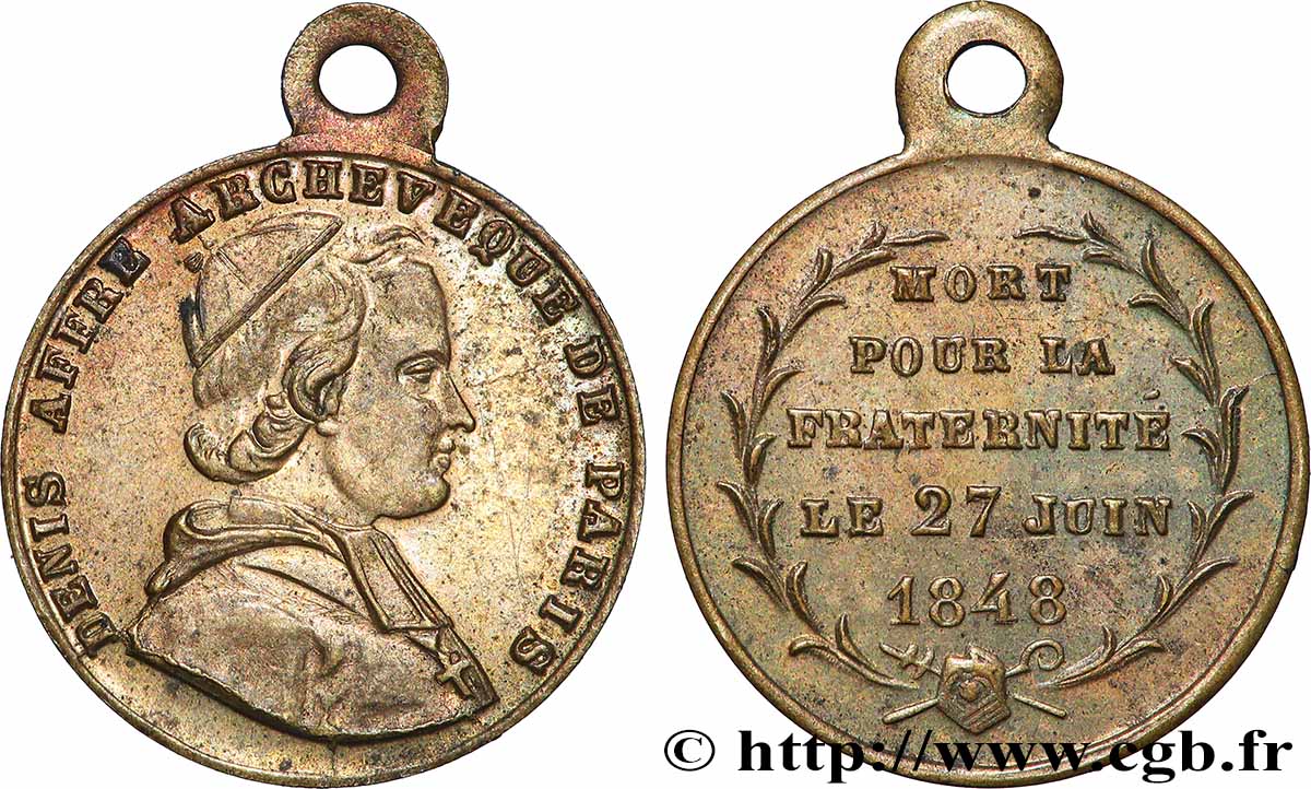 DEUXIÈME RÉPUBLIQUE Denys Auguste Affre, archevêque et martyr TTB+