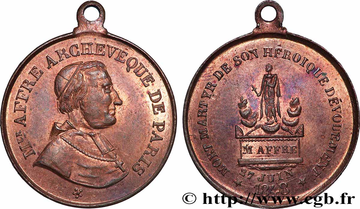 DEUXIÈME RÉPUBLIQUE Denys Auguste Affre, archevêque et martyr TTB+