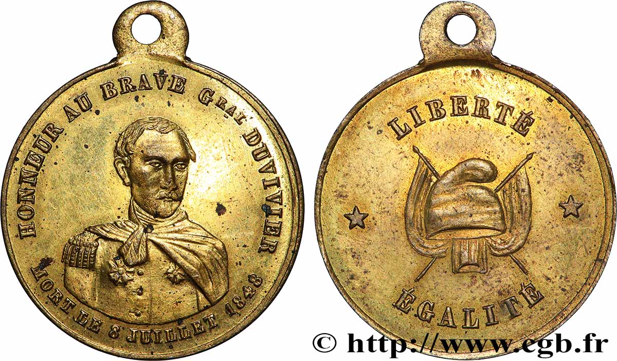 DEUXIÈME RÉPUBLIQUE Médaille, Général Duvivier TTB+