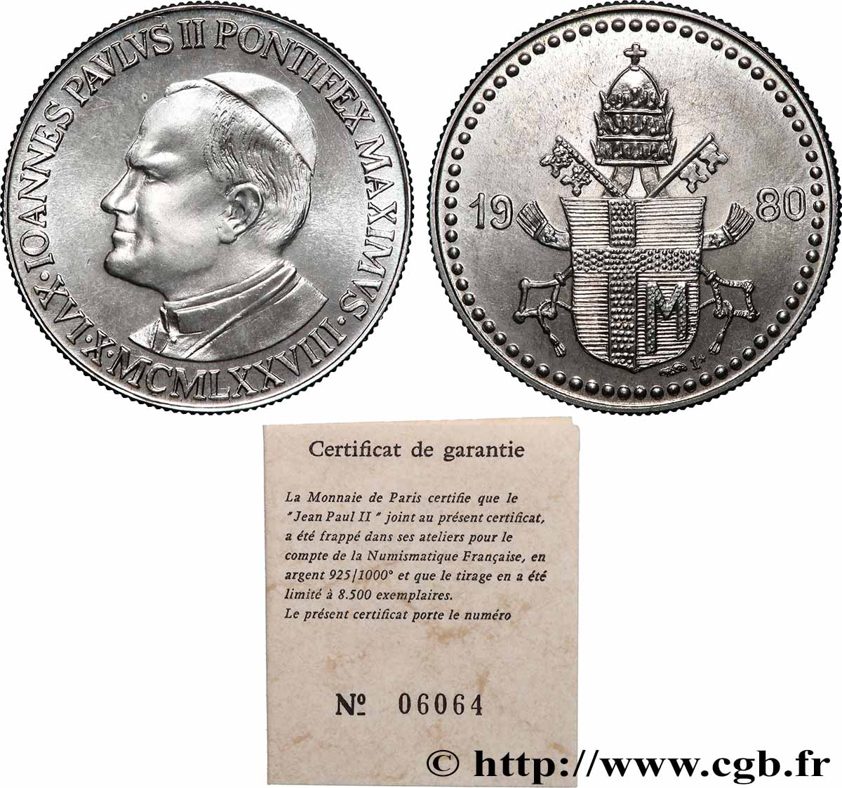 JEAN-PAUL II (Karol Wojtyla) Médaille, Jean Paul II, Tout à toi VZ