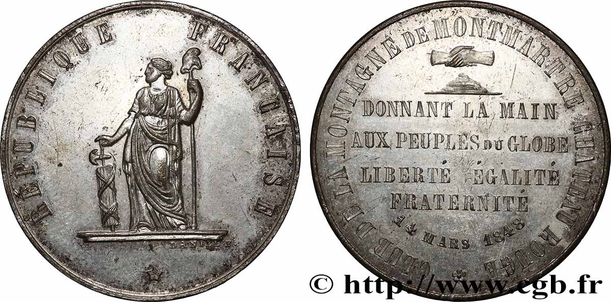 DEUXIÈME RÉPUBLIQUE Médaille, Club de la Montagne TTB+