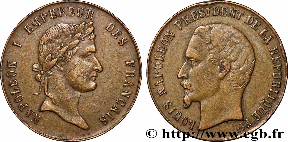 SECOND EMPIRE Médaillette, Le prince Louis Napoléon AU