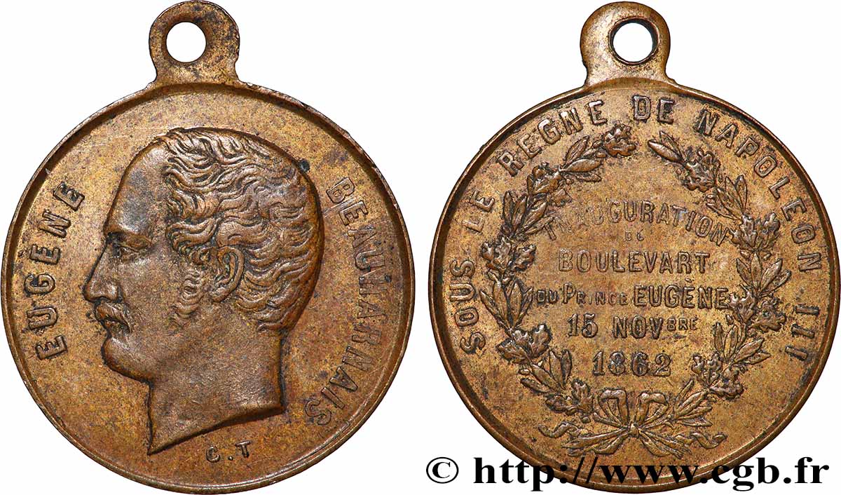 SECOND EMPIRE Médaille, Eugène Beauharnais XF