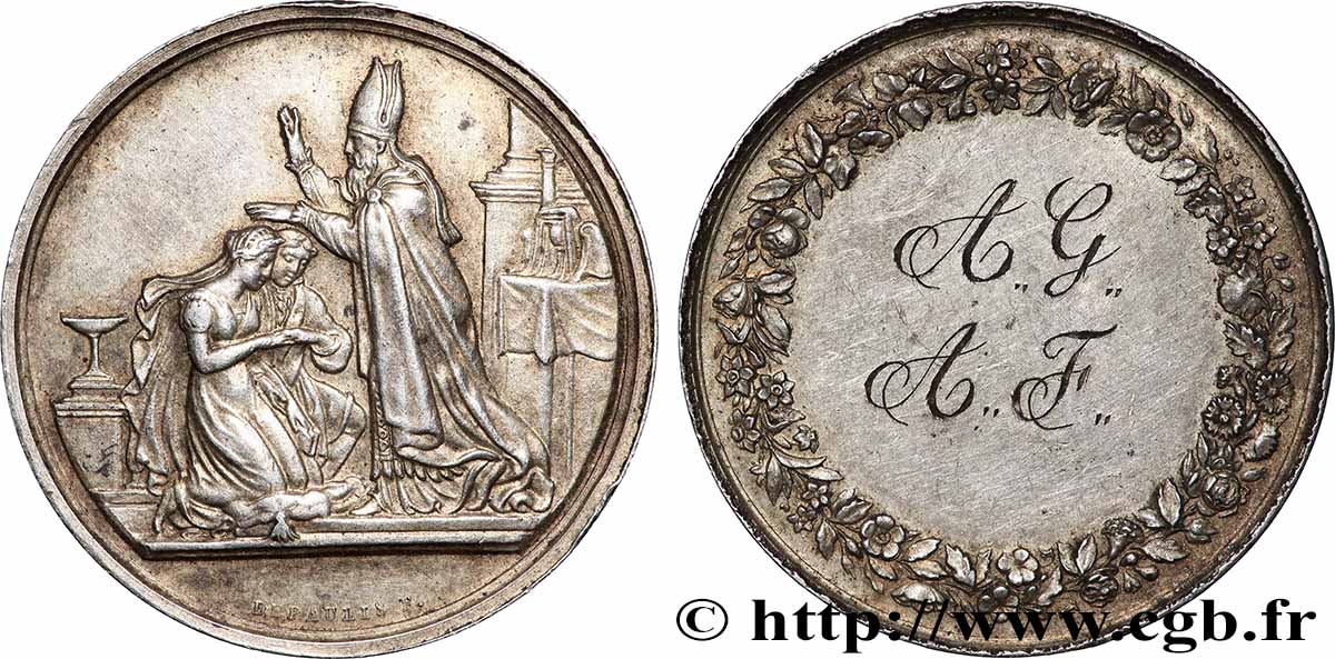 AMOUR ET MARIAGE Médaille de mariage AU
