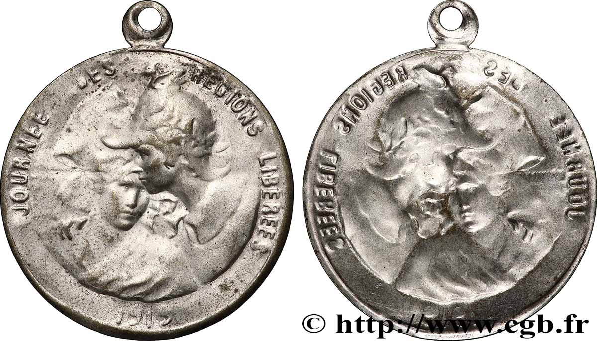 TROISIÈME RÉPUBLIQUE Médaille, Journée des régions libérées TB+