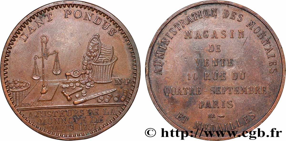 MONNAIE DE PARIS Médaille publicitaire du magasin de la Monnaie de Paris MBC+