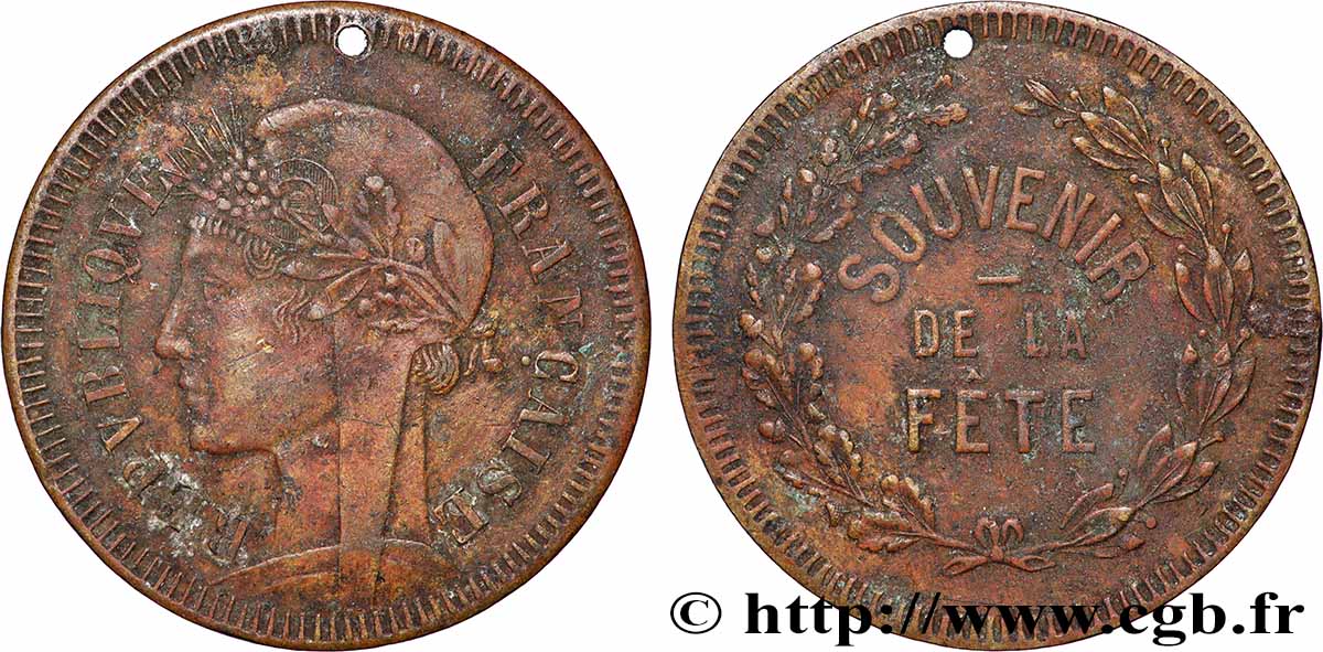 Médaille Patriotique Française - Souvenir Des Fêtes Et Du Grand Concours 1910 - 3ème République