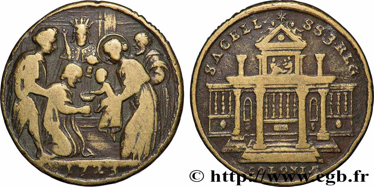 MÉDAILLES RELIGIEUSES Médaille de baptême TB+