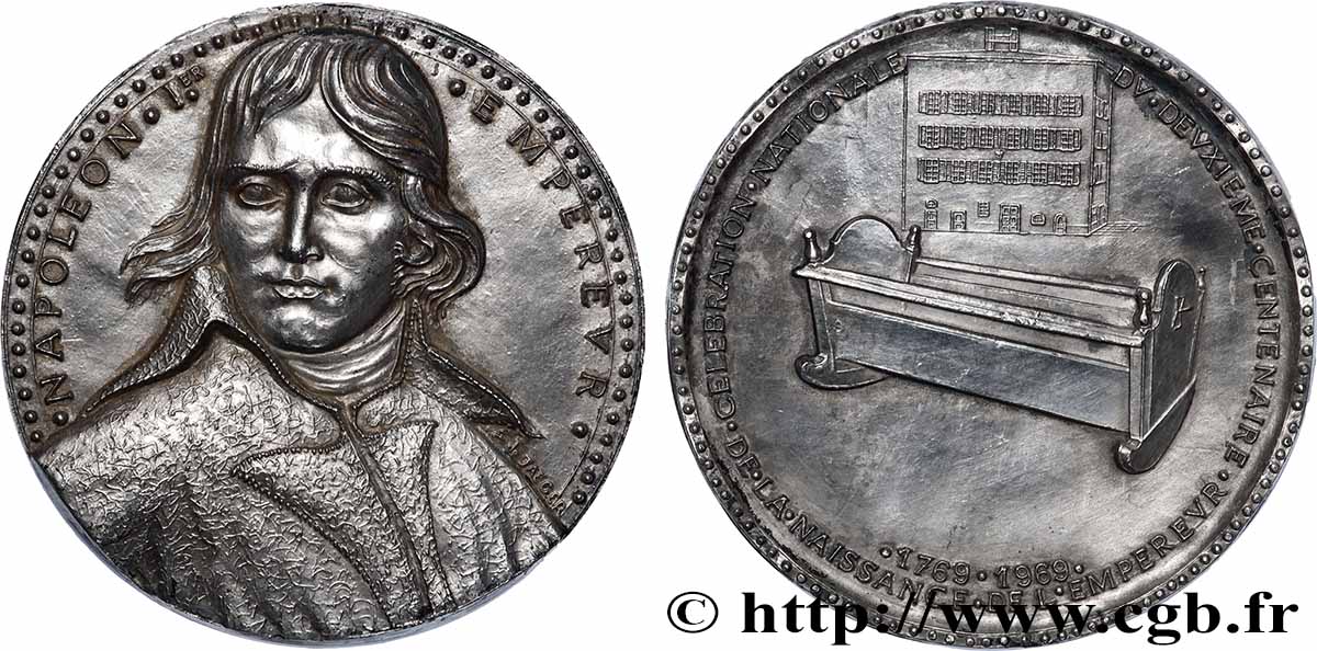 CINQUIÈME RÉPUBLIQUE Médaille, Bi-centenaire de la naissance de l’empereur Napoléon Ier TTB+