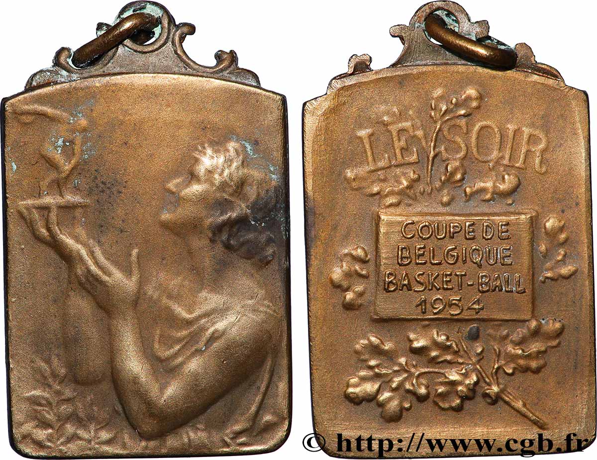 BELGIQUE - ROYAUME DE BELGIQUE - BAUDOUIN Ier Médaille, Coupe de basket-ball de Belgique TTB+