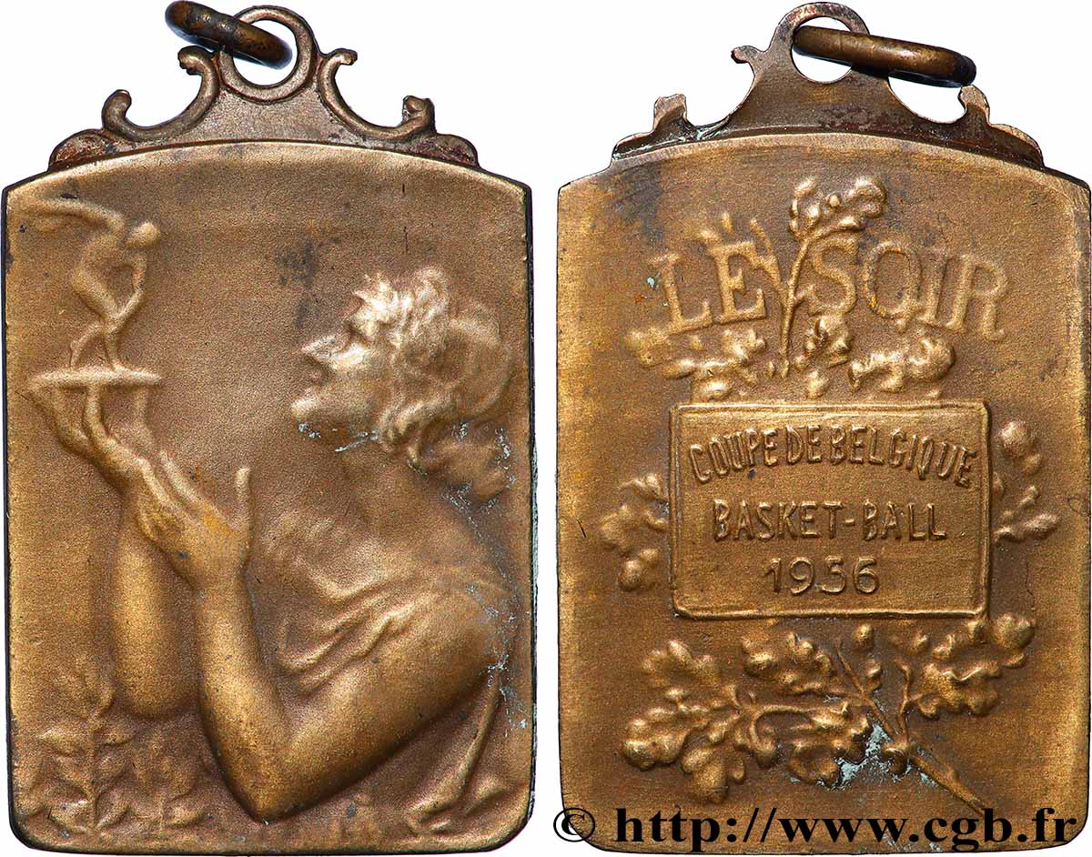 BELGIQUE - ROYAUME DE BELGIQUE - BAUDOUIN Ier Médaille, Coupe de basket-ball de Belgique AU