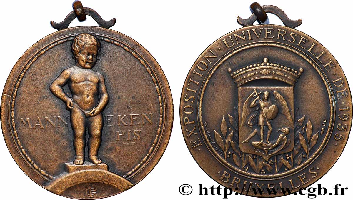 BELGIQUE - ROYAUME DE BELGIQUE - RÈGNE DE LÉOPOLD III Médaille, Exposition universelle de Bruxelles TTB