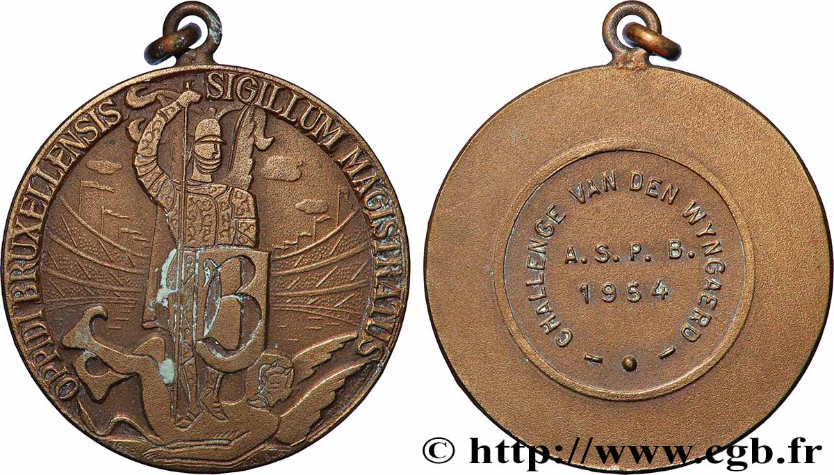 BELGIQUE - ROYAUME DE BELGIQUE - BAUDOUIN Ier Médaille, Challenge van den Wyngaerd TTB