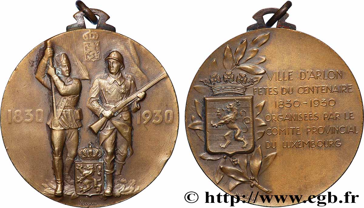 BELGIUM - KINGDOM OF BELGIUM - ALBERT I Médaille, Fêtes du centenaire XF