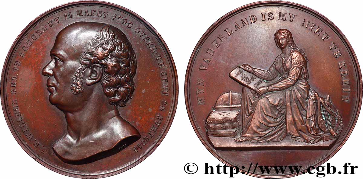 BELGIQUE - ROYAUME DE BELGIQUE - LÉOPOLD Ier Médaille, Jean-François Willems SUP