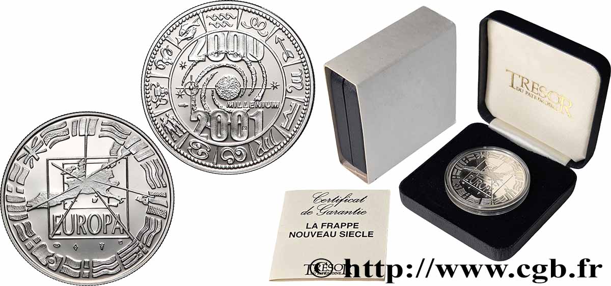 FUNFTE FRANZOSISCHE REPUBLIK Euro Europa Polierte Platte