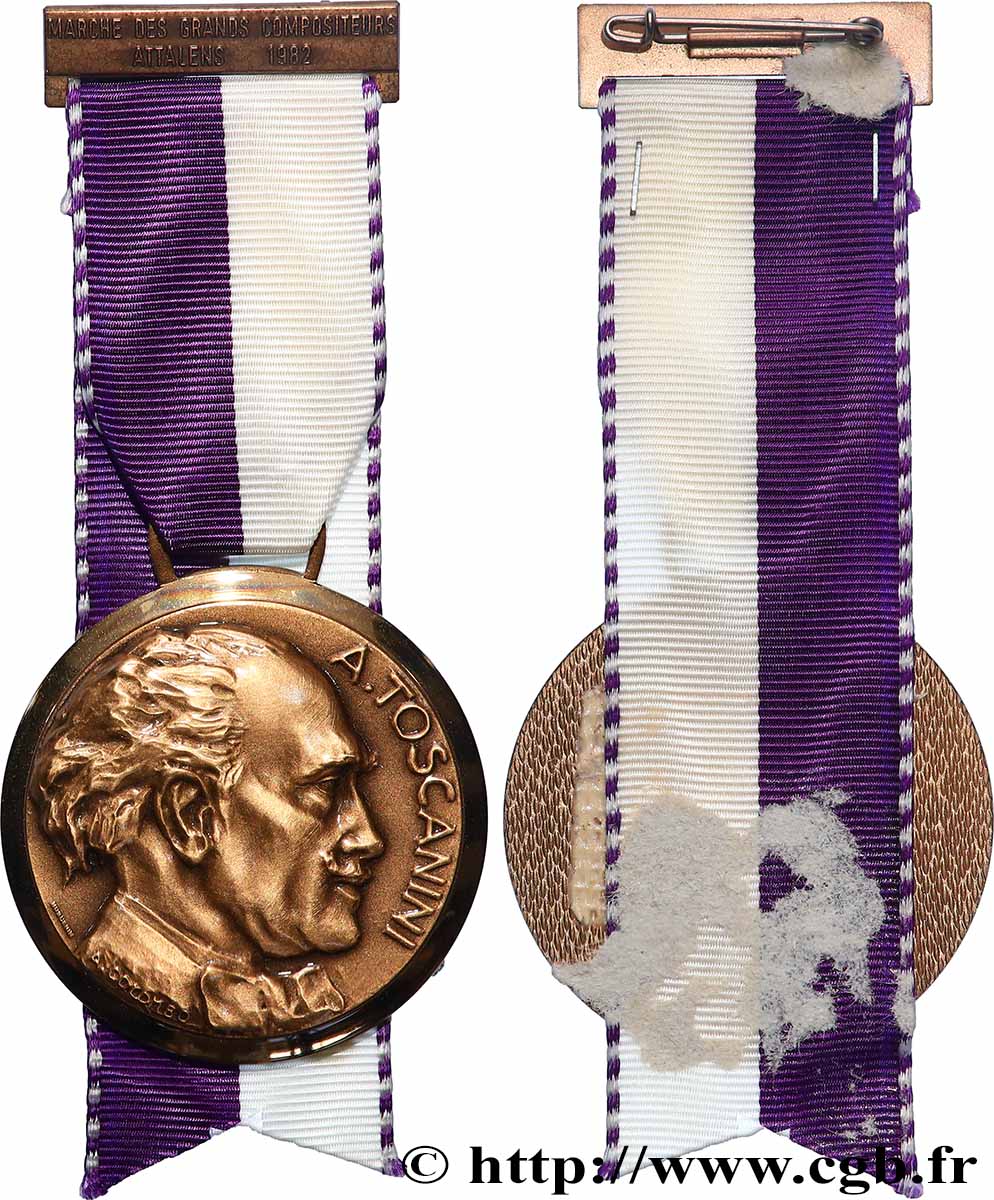 SUISSE Médaille, Marche des grands compositeurs, Toscanini SUP