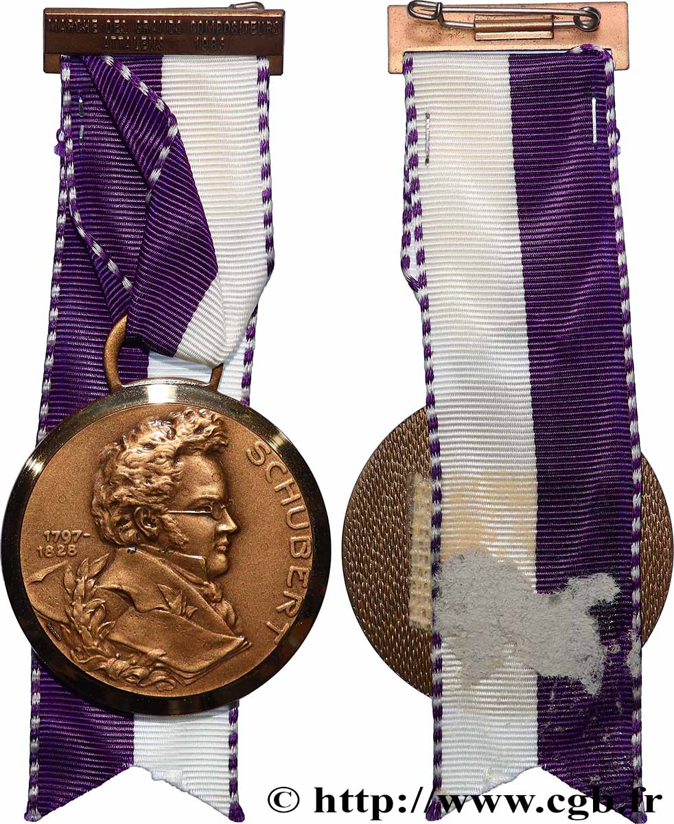 SWITZERLAND Médaille, Marche des grands compositeurs, Schubert AU