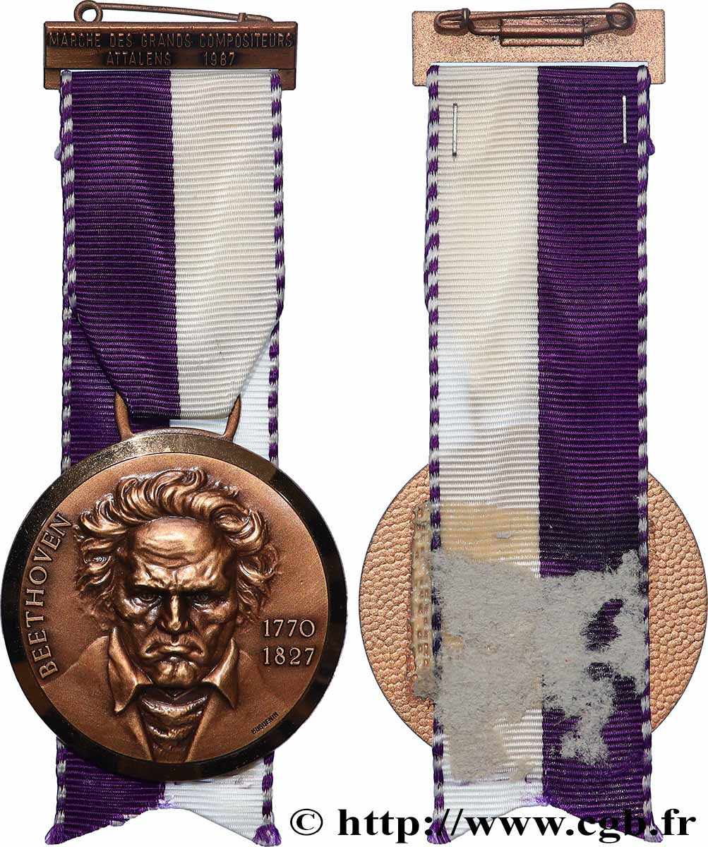 SUISSE Médaille, Marche des grands compositeurs, Beethoven SUP