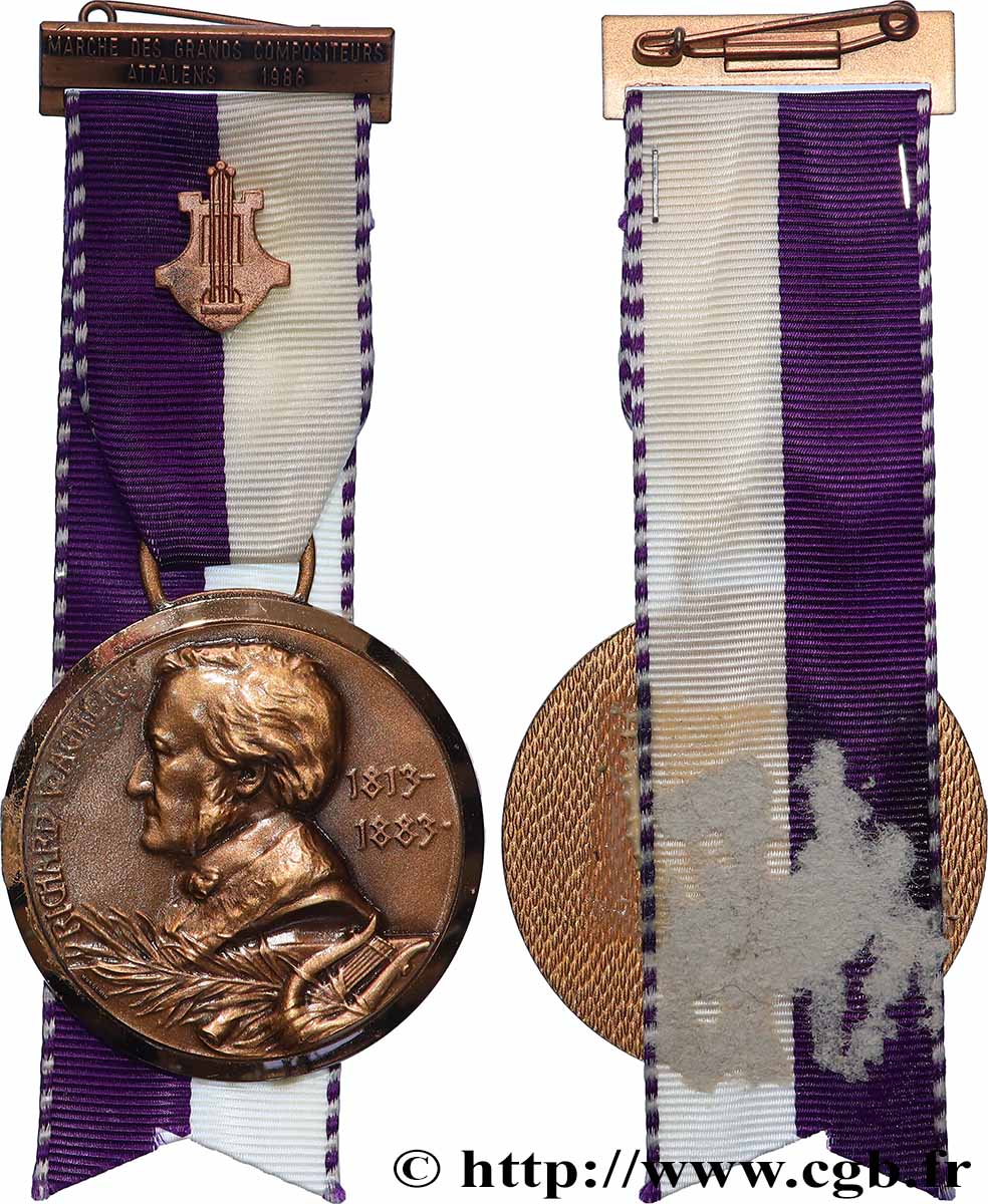 SUISSE Médaille, Marche des grands compositeurs, Richard Wagner TTB+