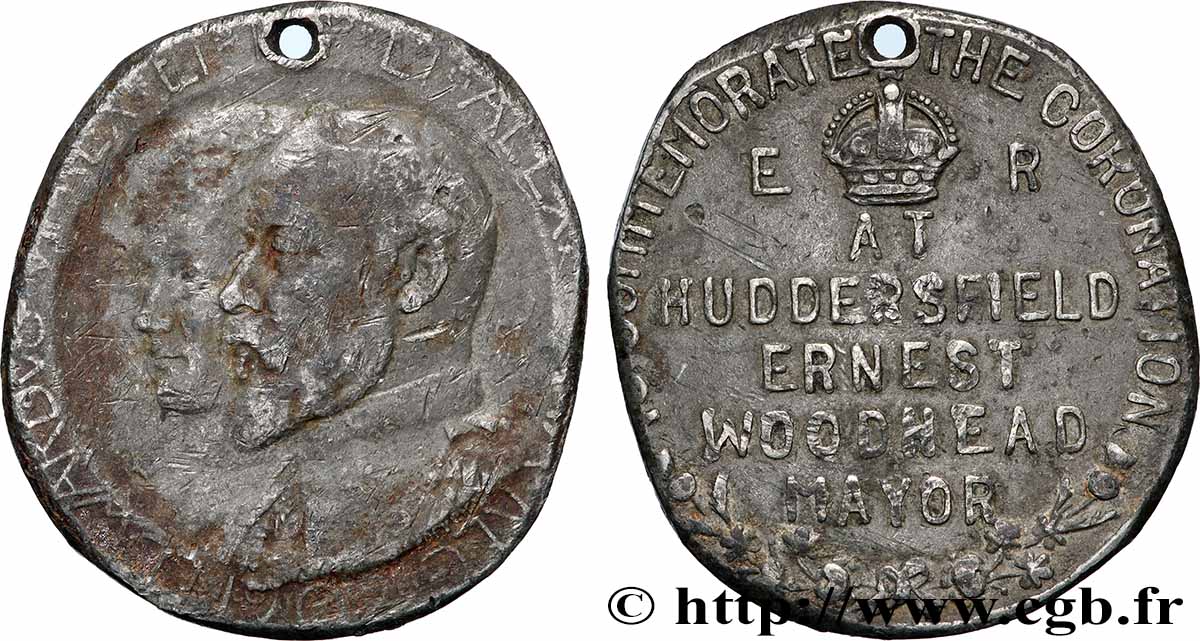 GRANDE-BRETAGNE - ÉDOUARD VII Médaille, Couronnement d&nbsp;Édouard VII et d&nbsp;Alexandra fSS