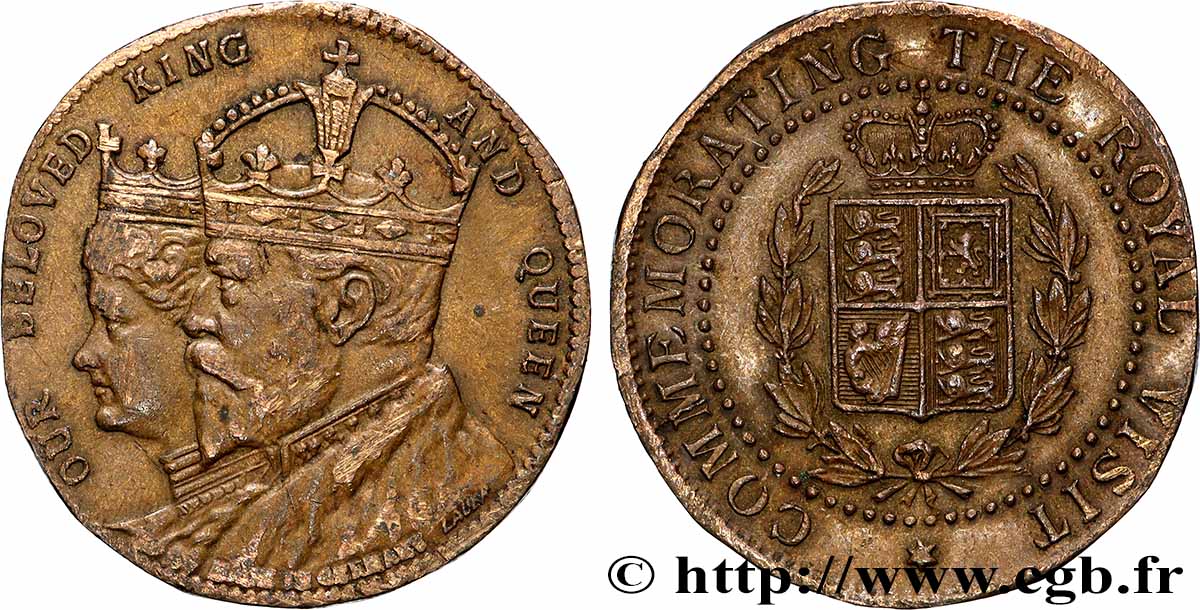 GRANDE-BRETAGNE - ÉDOUARD VII Médaille, Couronnement d&nbsp;Édouard VII et d&nbsp;Alexandra TTB+