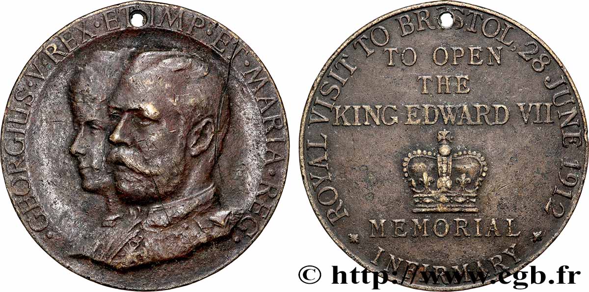 GRANDE-BRETAGNE - ÉDOUARD VII Médaille, Couronnement d&nbsp;Édouard VII et d&nbsp;Alexandra TTB+