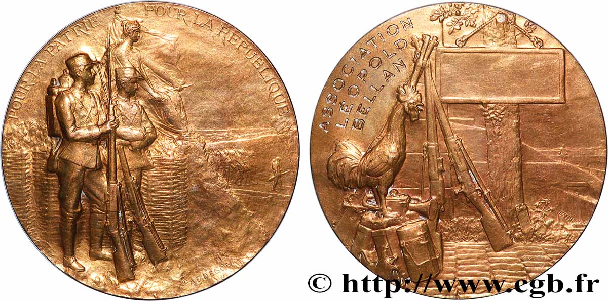 SOCIÉTÉS DE BIENFAISANCE Médaille, Association Léopold Bellan TTB