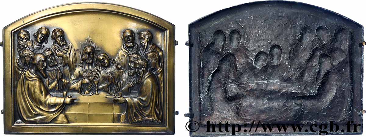 RELIGIOUS MEDALS Plaque, La Cène XF