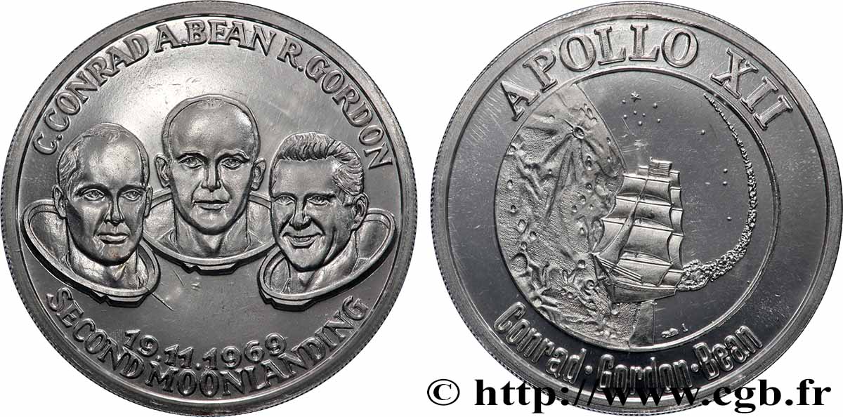 STATI UNITI D&nbsp;AMERICA Médaille, Apollo 12 BE