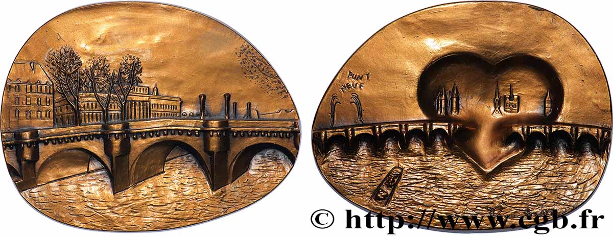 QUINTA REPUBBLICA FRANCESE Médaille, Pont Neuf par Jacques Birr SPL