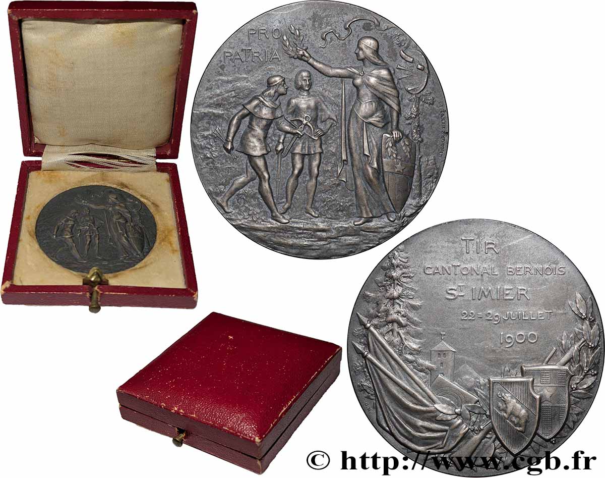 SVIZZERA - CANTON BERNA Médaille PRO PATRIA, Tir cantonal bernois q.SPL