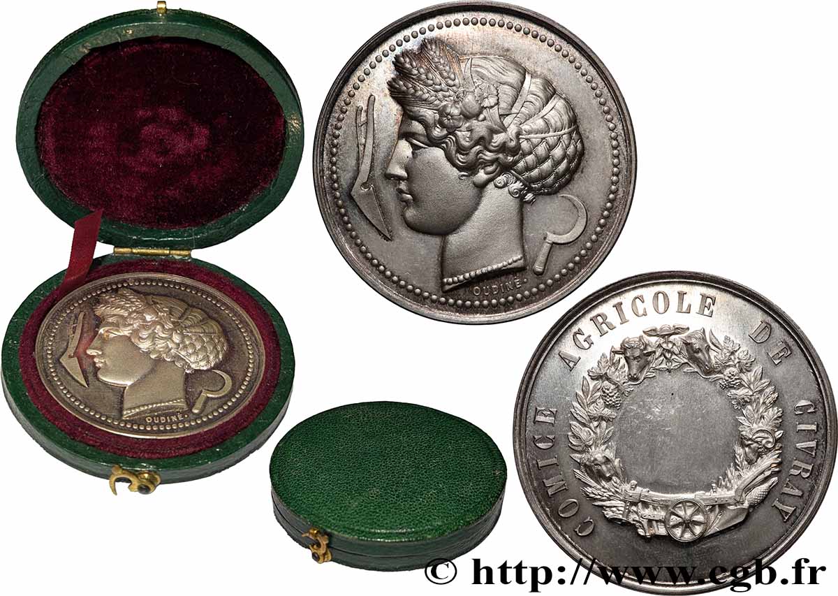 SOCIÉTÉS D&nbsp;AGRICULTURE, HORTICULTURE, PÊCHE ET CHASSE Médaille, Comice agricole SPL/SUP+