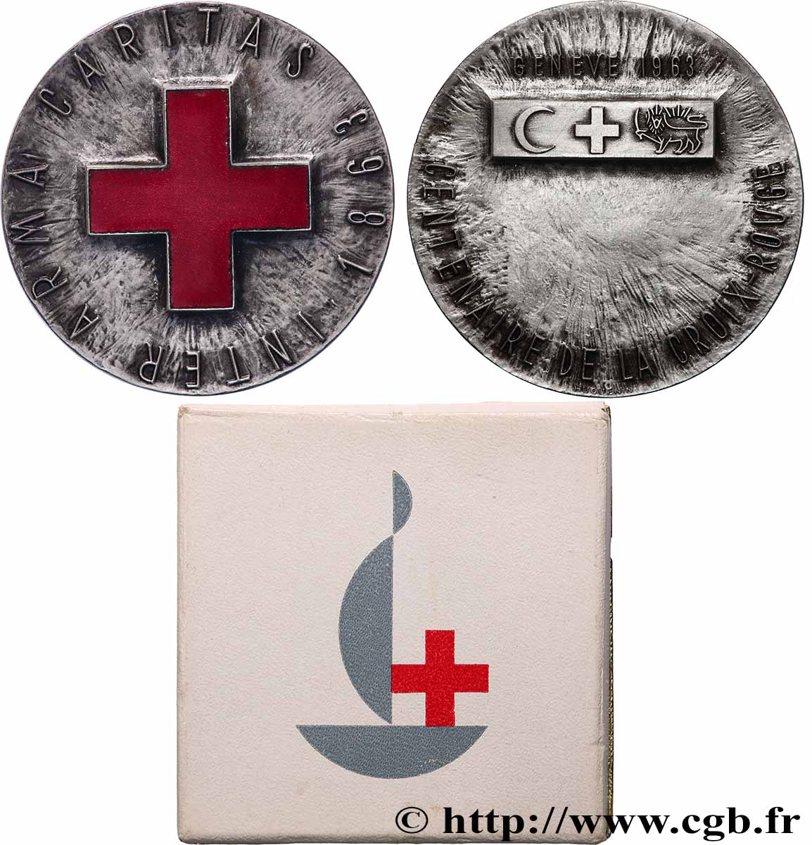 SWITZERLAND Médaille, Centenaire de la croix-rouge AU