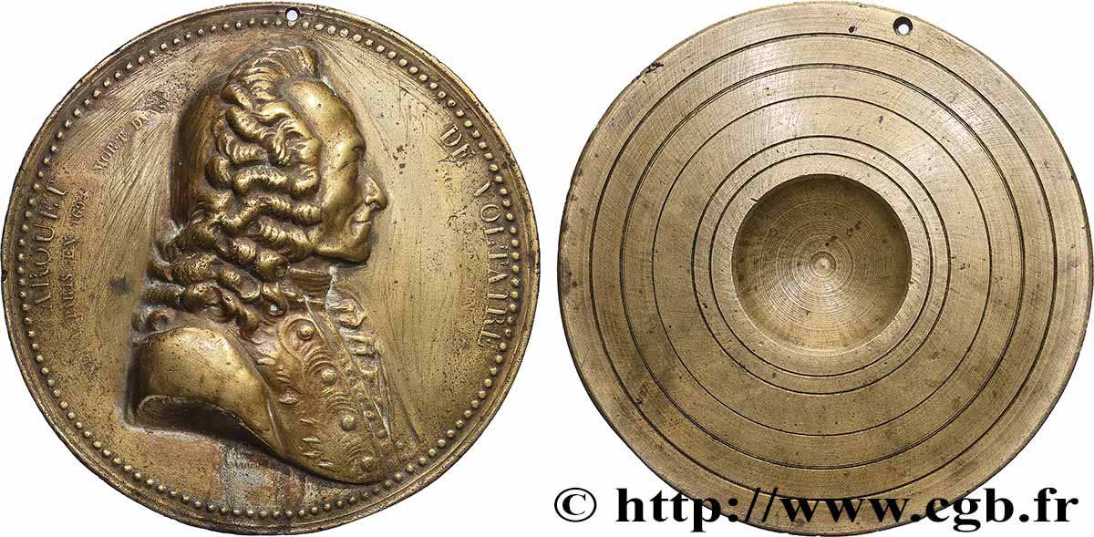LITTÉRATURE : ÉCRIVAINS/ÉCRIVAINES - POÈTES Médaille, Arouet de Voltaire TTB
