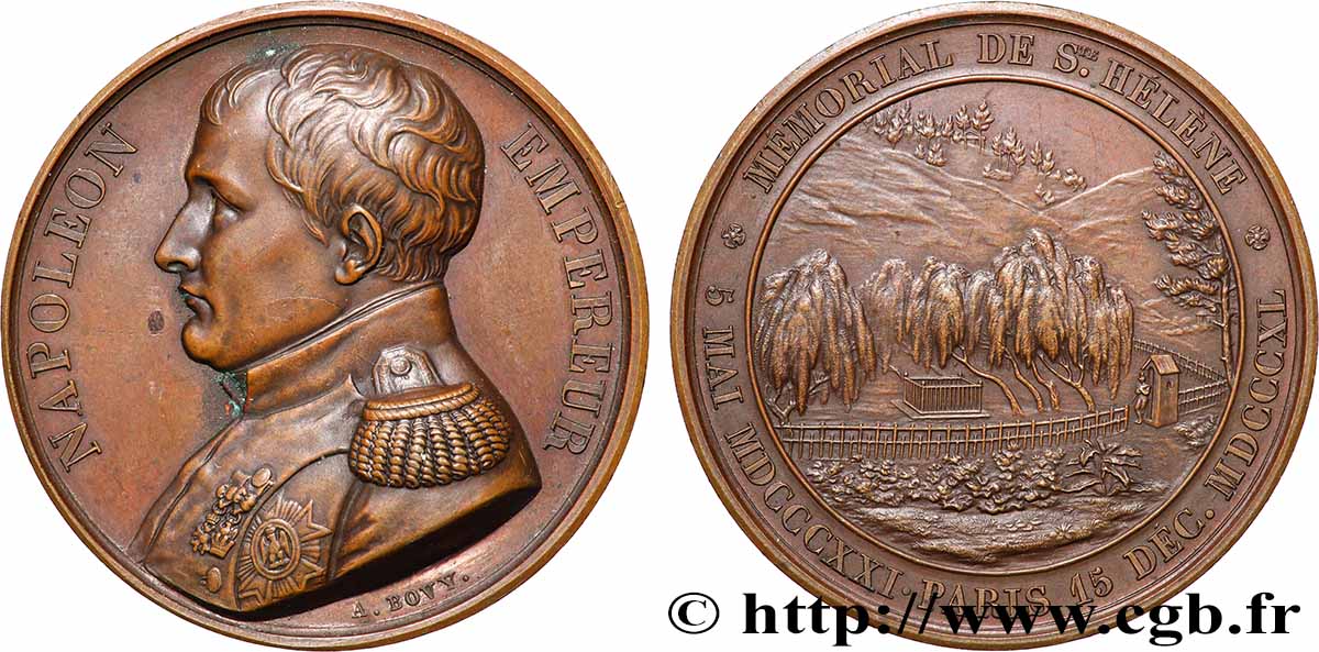 LOUIS-PHILIPPE Ier Médaille du mémorial de St-Hélène TTB+