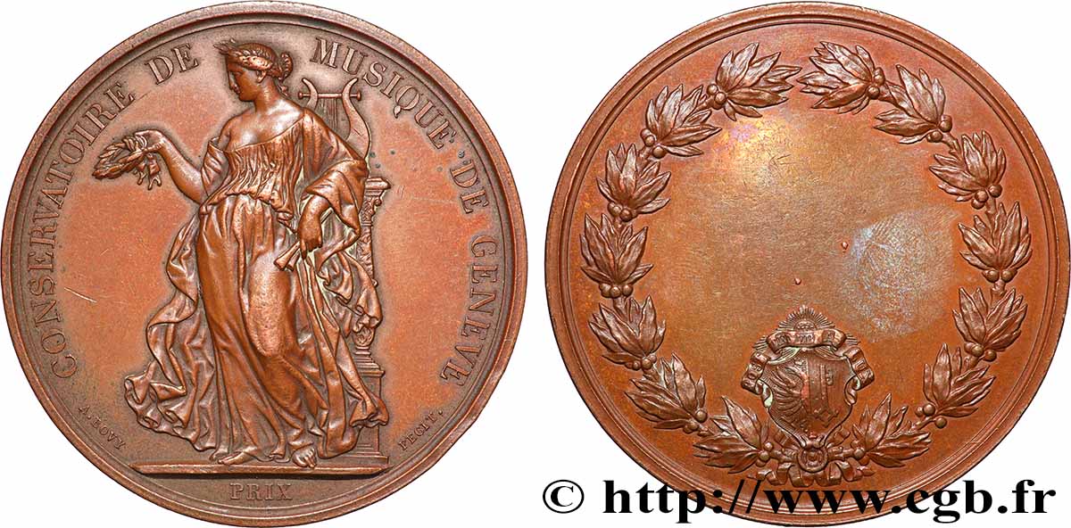 SUISSE Médaille de prix, Conservatoire de Musique TTB+