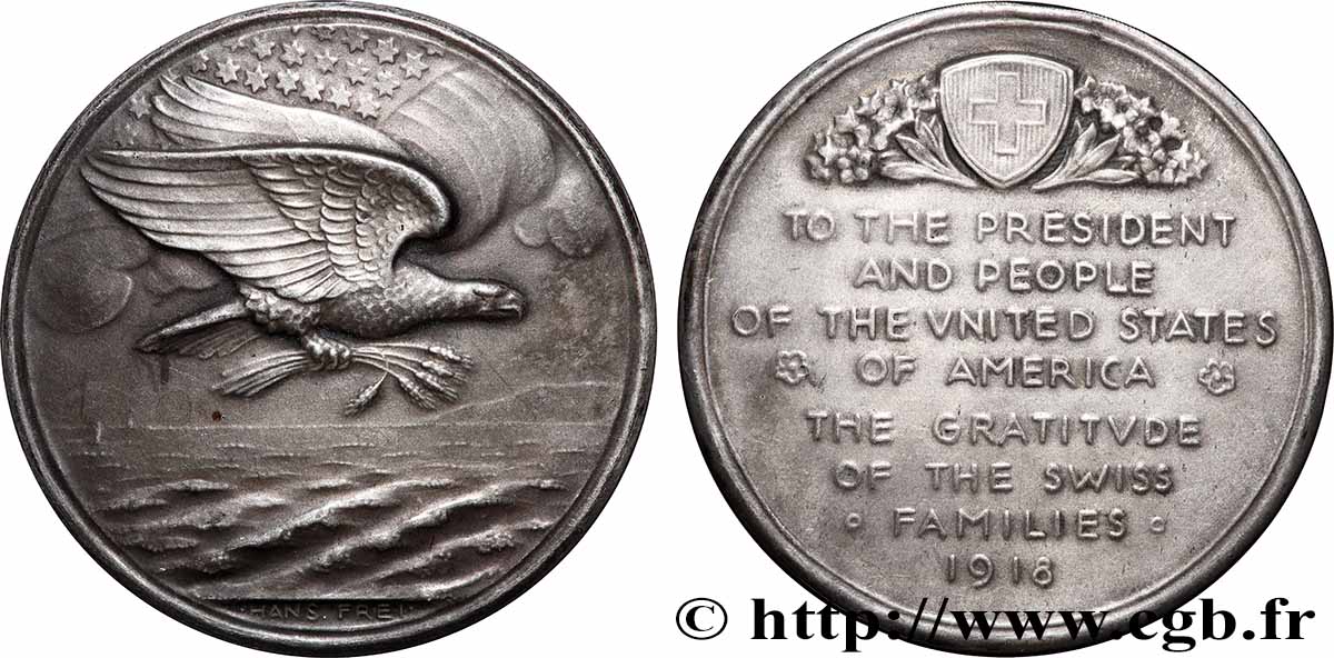 UNITED STATES OF AMERICA Médaille de la gratitude suisse aux USA AU