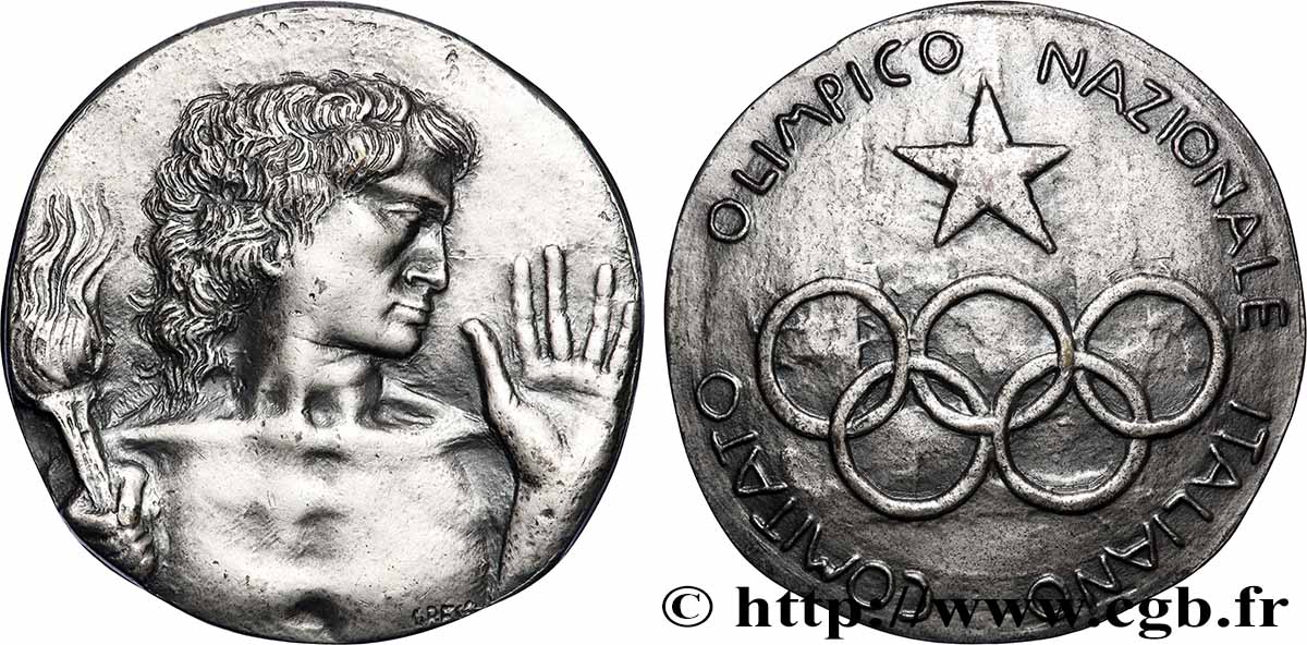 ITALIE - RÉPUBLIQUE ITALIENNE Médaille, Comité olympique national TTB+